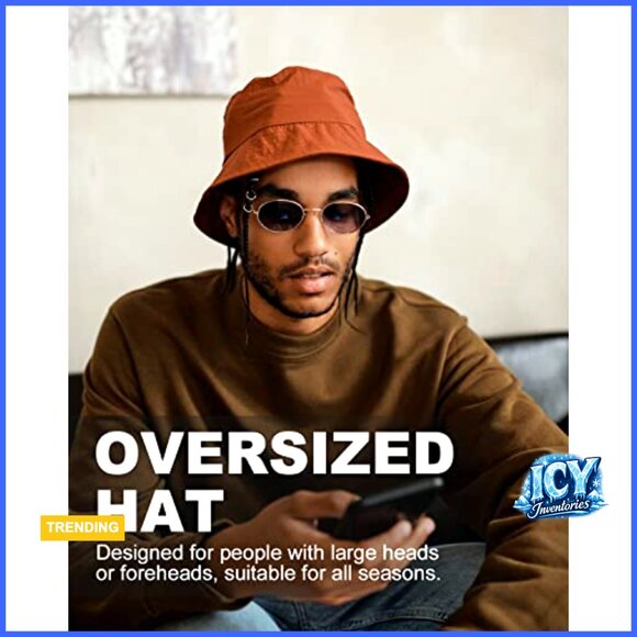 Reversible Bucket Hat with Chin Strap, Cotton, Travel Beach Outdoor Sun Cap main image 6